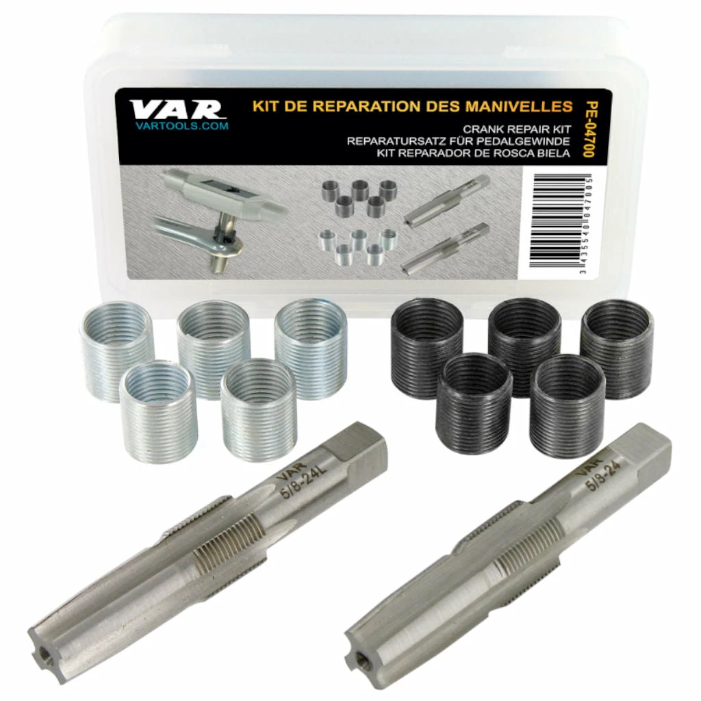 Kit De Réparation Filetage Manivelle De Pédale 5/8"x24 Tpi PE-04700 VAR 3 Kit De Réparation Filetage Manivelle De Pédale 5/8"x24 Tpi PE-04700 VAR