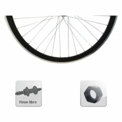 Promos Cadre De Vélo Boutique 38 Brandless Roue Arrière Vélo De Course 700 Noir Mat Roue Libre 5-7 Vitesses