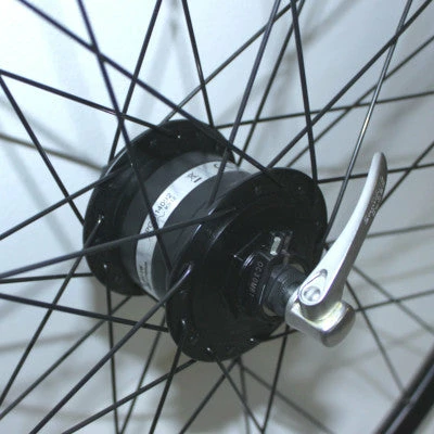 Roue Vélo Avant Noire Moyeu Dynamo 28 Pouces Rodi 5 Roue Vélo Avant Noire Moyeu Dynamo 28 Pouces Rodi – Image 3