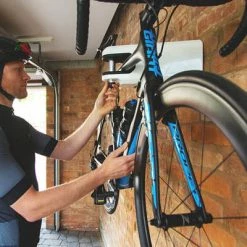 Support Vélo Mural Blanc Avec Antivol Intégré Airlok Hiplok -Promos Cadre De Vélo Boutique support velo mural blanc avec antivol integre airlok hiplok full 5